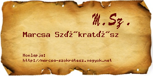 Marcsa Szókratész névjegykártya
